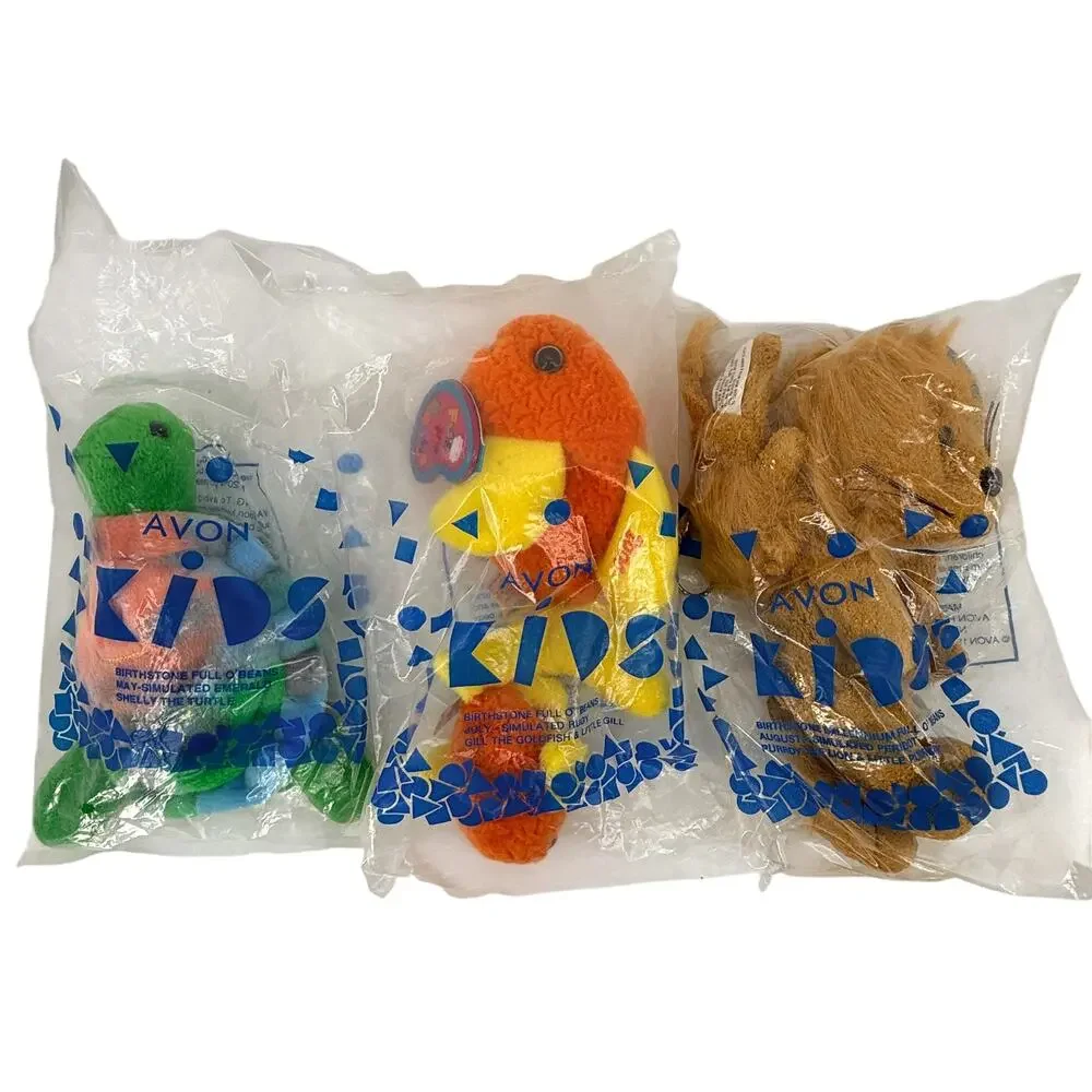Avon Kids Birthstone Full O Beans Plush Lot 13 Sealed Mini Beanie Toys